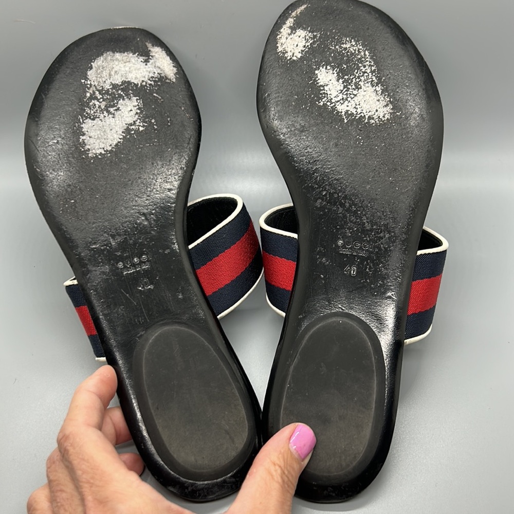 Gucci Horse-bit sandals. Size 40 - Picture 7 of 12